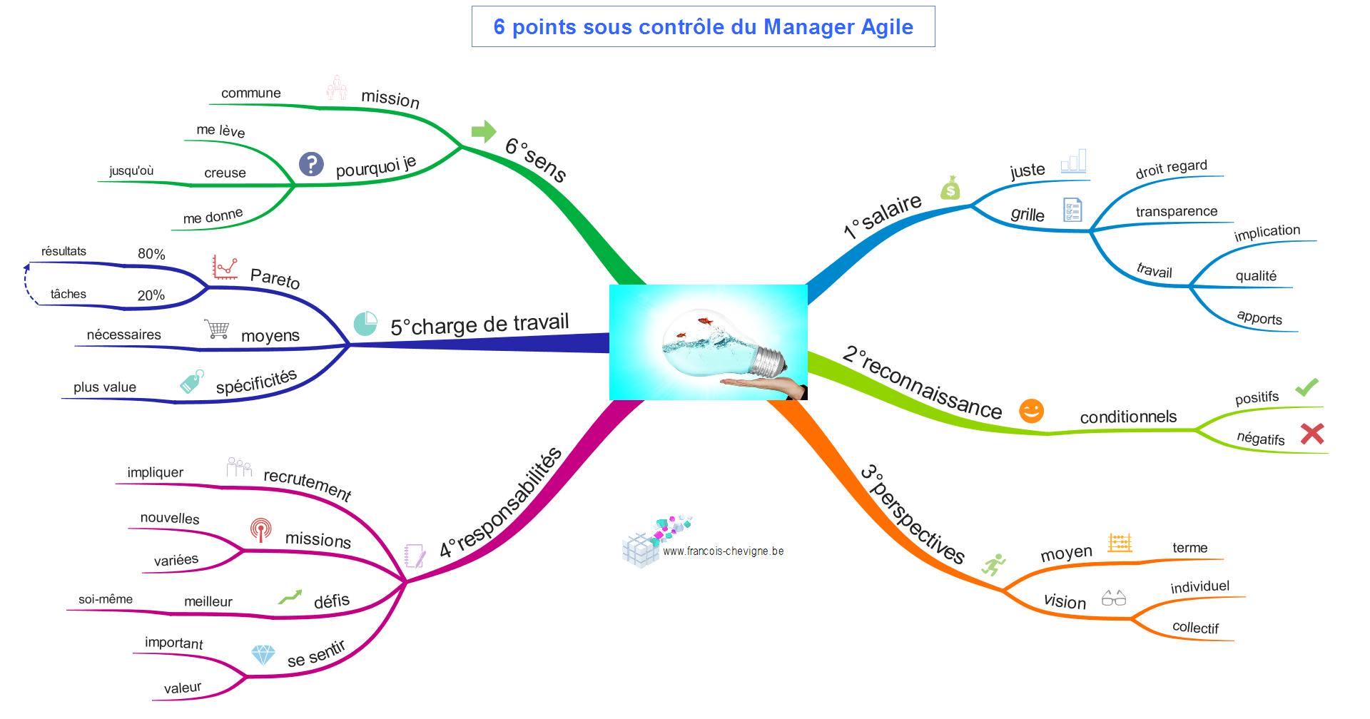 Les 6 premiers points sous contrôle du Manager Agile